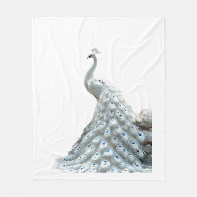 Velo Cobertor Elegante de Peacock Branco (Frente)