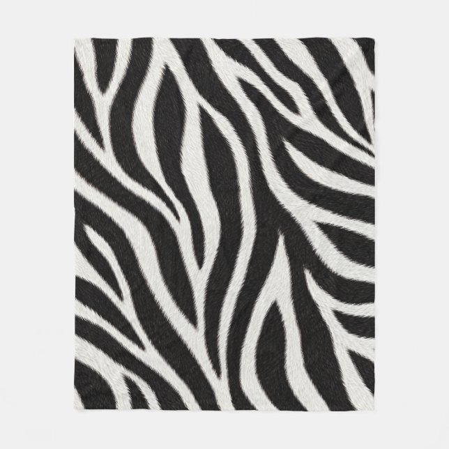 Velo Cobertor Estampado de Zebra | Cobertor de Animal P (Frente)