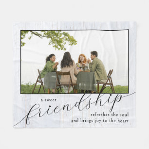 Velo Cobertor Fleece de Citação Cristã de Amizade