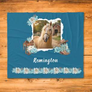 Velo Cobertor Floral de Cavalo Ocidental