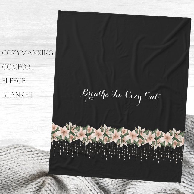 Velo Cobertor Floral de Fleece Calmante Cozimaxxing (Wrap yourself in ultimate comfort and tranquility with the Cozymaxxing Comfort fleece blanket)