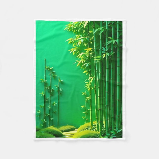 Velo Cobertor Floresta de Bambu Verde ADOM (Frente)