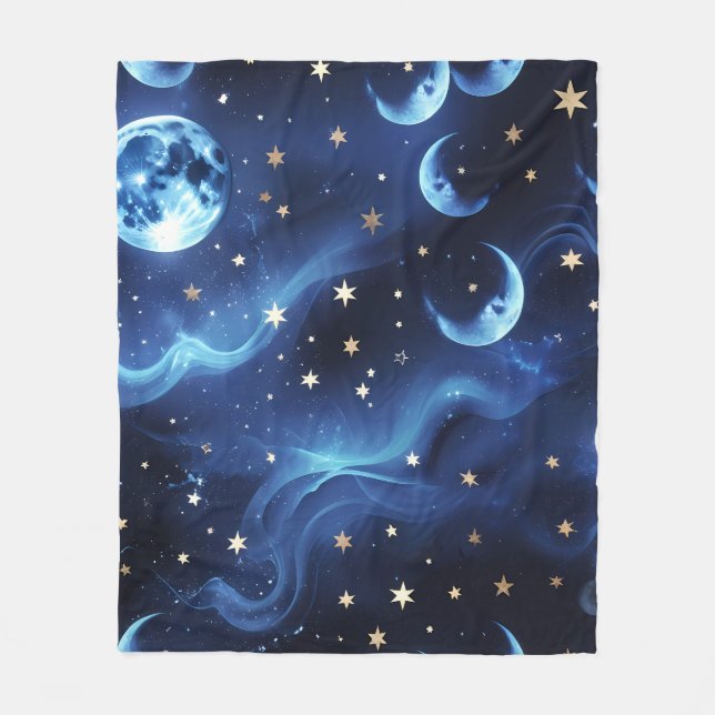 Velo Cobertor Lua Celestial Azul Safira – Costura de Lu (Frente)