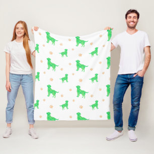 Velo Cobertor minimalista de labrador retriever em verd
