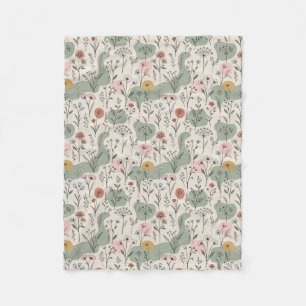 Velo Cobertor Moderno Boho Abstrato de Flores Silvestre
