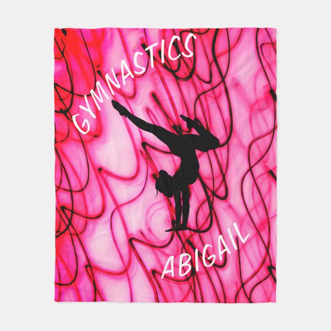 Velo Cobertor Onda Rosa Quente de Ginástica (Frente)