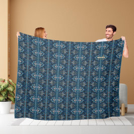 Velo Cobertor Paisley de Listra Azul por Poet Adiela Ak