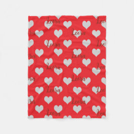 Velo Cobertor Personalizado Coração de Amor Vermelho co