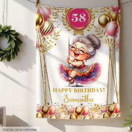 Velo Cobertor Personalizado de Aniversário da Vovó Engr