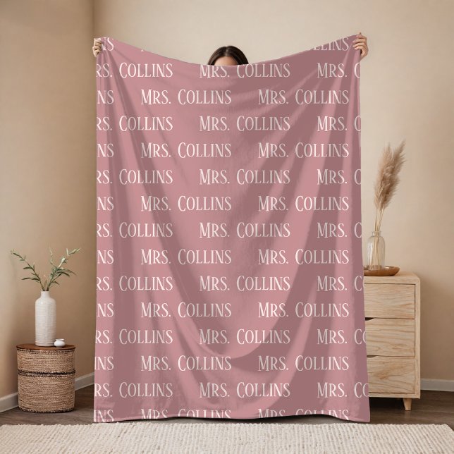 Velo Cobertor Personalizado de Presente para a Noiva em (Custom Mrs and Mr Blanket for Newlyweds, Wedding or Anniversary Gift, Bachelorette Party Gift)