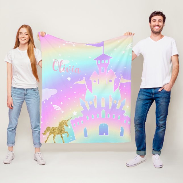 Velo cobertor personalizado de unicórnio para meninas - (In Situ)