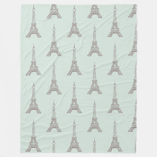 Velo Cobertor Presente Torre Eiffel de Menta Suave