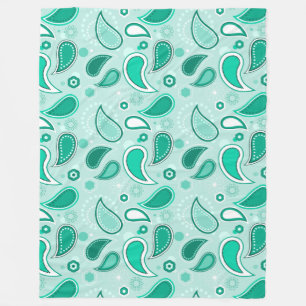 Velo cobertor verde de paisley