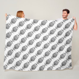 Velo Coruja (branca) - Cobertor de Fleece