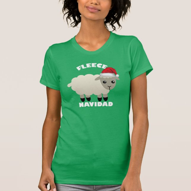 Velo da camisa do Natal (Feliz) Navidad com (Frente)
