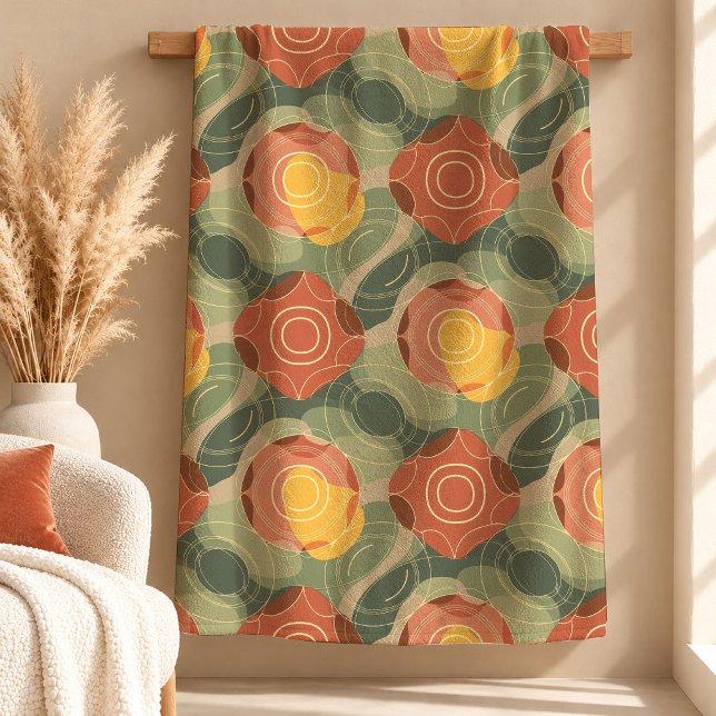 Velo Design de Cobertor Arco-Íris Mostarda Salgueiro Ex (Expressive Sage Mustard Rainbow Blanket Design)