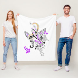 Velo Elegante Cobertor de Lançar Floral Paisley