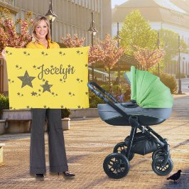 Velo Estrelas Douradas amarelas - Pequeno cobertor de v