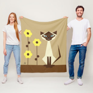 Velo Flores amarelas e cobertor de folhas de gato siam