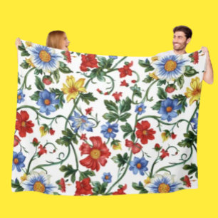 Velo Florescer com Audácia   Cobertor de Fleece Floral 