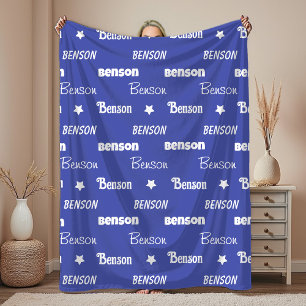 Velo Fofo cobertor de fleece azul real personalizado co