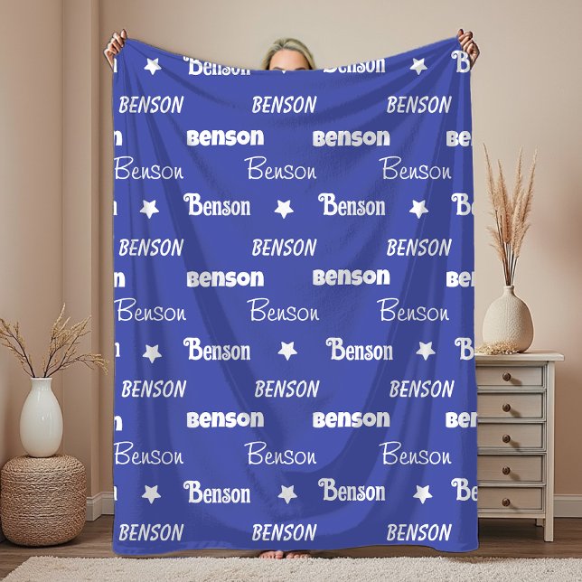 Velo Fofo cobertor de fleece azul real personalizado co (Criador carregado)