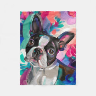Velo "Joy" Boston Terrier Dog Art, cobertor de artigos