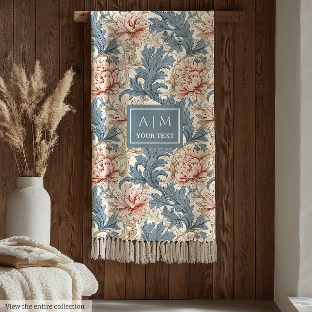 Velo Luxurioso Morris inspirou o cobertor de nome perso (Luxurious Morris inspired custom name blanket)