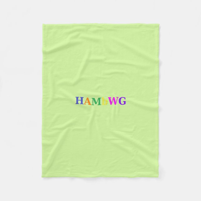 Velo Md1f79b HAMbWG - Cobertor de Fleece - Verde Lima (Frente)