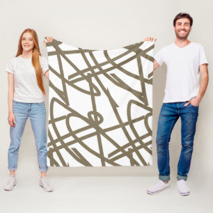 Velo Minimalismo Abstrato Linhas de Chocolate Cobertor 