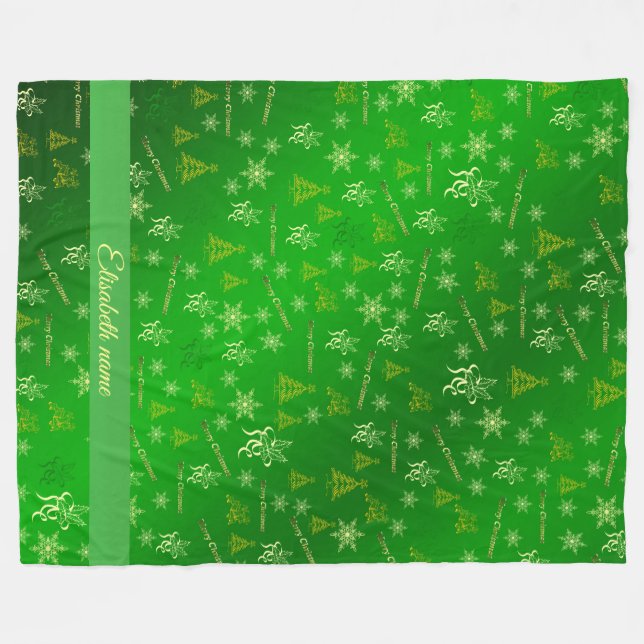 Velo modelo de cobertor de pulgas de natal alegre (Frente (Horizontal))