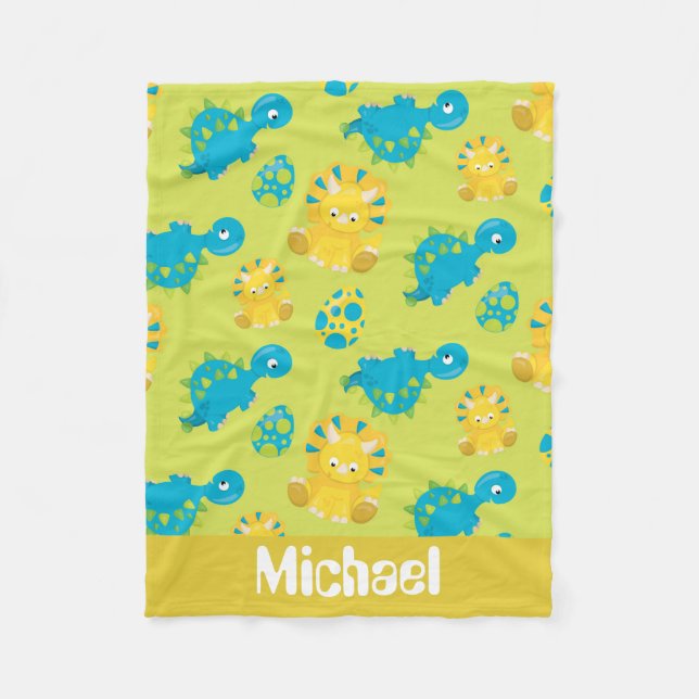 Velo Padrão pré-histórico de dinossauros cobertor de be (Frente)