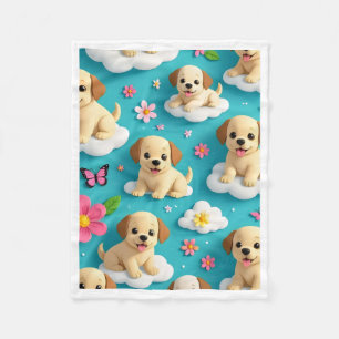 Velo Patas de Cachorrinho nas Nuvens Cobertor