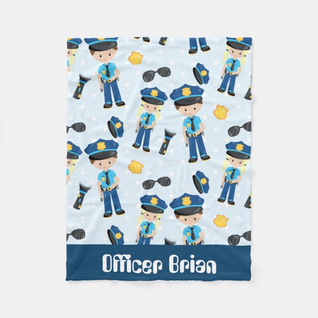 Velo Polícia adiciona nome para cobertor de diversão do (Frente)