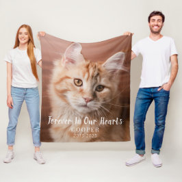 Velo Presente Memorial de Gato | Cobertor de Fleece de 