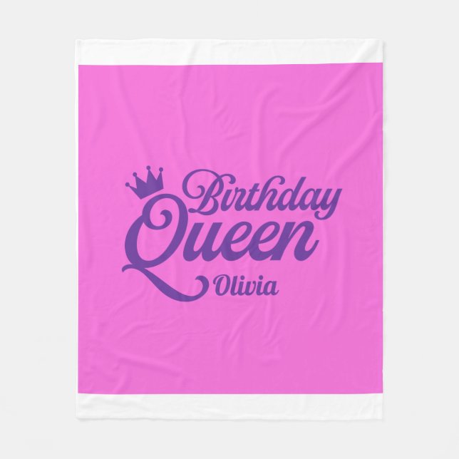 Velo Rainha de aniversário cobertor (Frente)