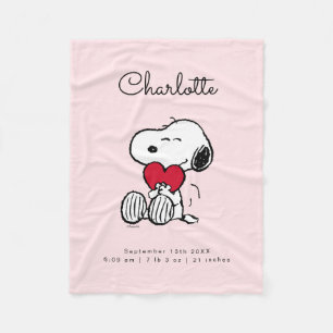 Velo Snoopy Pequeno Cobertor de Fleece para Bebê Quer