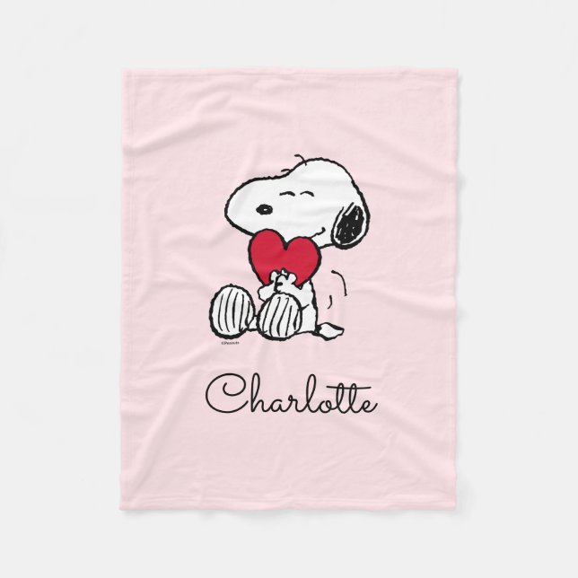 Velo Snoopy | Pequeno Cobertor de Fleece para Bebê Quer (Frente)