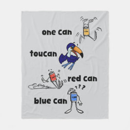 Velo Um Can Toucan Vermelho Lata Azul Pode Cobertor de