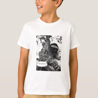 Velocidade da camisa da preguiça T do som