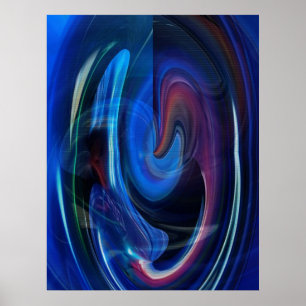Velocidade de dobra Abstrato Poster