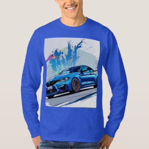 Velocidade e estilo Unisex Blue T-shirt