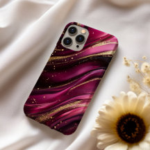 Velours Royale Luxo Magenta Seda Mármore Dourado