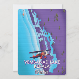 Vembanad Lake ,poster de viagens da Índia