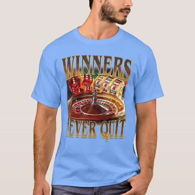 Vencedores Nunca Desistem Camiseta Engraçada de Jo (Frente)