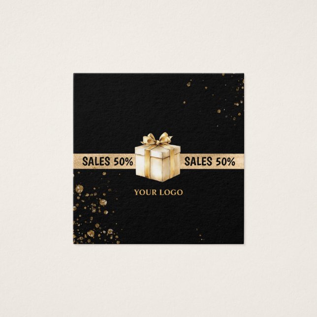 Venda de cartão-presente 50% de ouro preto (Frente)