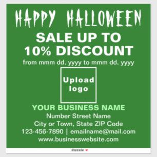 Venda de Halloween de negócios em adesivo de vinil
