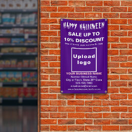 Venda de Halloween de Negócios em Banner Roxo