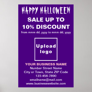 Venda de Halloween de Negócios em Poster roxo