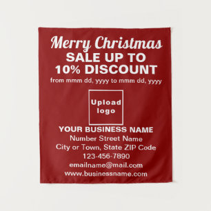 Venda de Natal de Negócios em Tapeçaria Vermelha